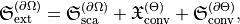 \begin{align*}
\mathfrak{S}_\text{ext}^{(\partial\Omega)} = \mathfrak{S}_\text{sca}^{(\partial\Omega)} + \mathfrak{X}_\text{conv}^{(\Theta)} + \mathfrak{S}_\text{conv}^{(\partial\Theta)},
\end{align*}